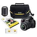 Nikon D3000 10.2MP Digital SLR Camera with 18-55mm & 55-200mm VR Lenses, Case, Lens Cloth and DVD