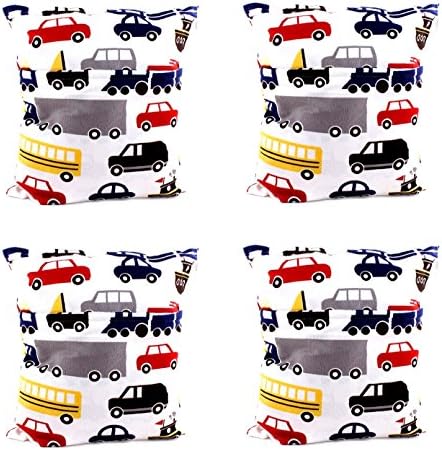 Printing Baby Cloth Diaper Laundry Wet and Dry Bags L25 (Car 4pcs)