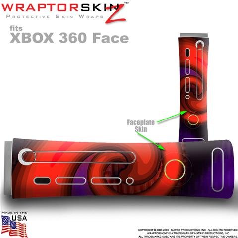 Alecias Swirl 01 Red Skin by WraptorSkinz TM fits Original XBOX 360 Factory Faceplates