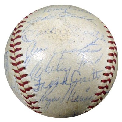 1960 NY Yankees (31 Signatures) Autographed/Hand Signed AL Baseball Roger Maris, Mickey Mantle, Yogi