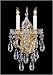 Nulco 630-02-PN-08 Polished Nickel with Aurora Borealis Crystal Royale Crystal Two Li...