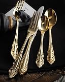 80Piece GoldPlated Antique Baroque Flatware