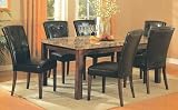 7 Pc Dark Artificial 6 Chairs)