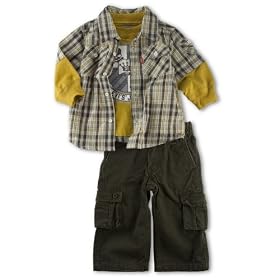 Levis Boys Woven 2 Piece Set, Brownstone