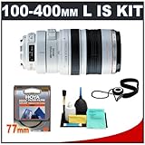 Canon EF 100-400mm f/4.5-5.6 L IS USM Telephoto Zoom Lens + UV Filter + Accessory Kit for Canon EOS 30D, 40D, 50D, 5D, 7D, Mark II, Rebel XS, XSi, XT, XTi, T1i Digital SLR Cameras