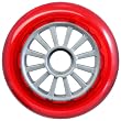 YAK Scooter Wheel Red-Silver 100mm