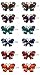 Dozen Pack - 12 Crystal Butterfly Barrettes LPW86250-3-D