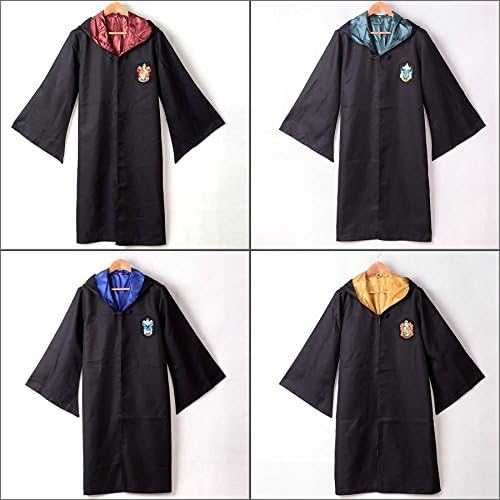 yxying Adult Harry Potter Gryffindor/Slytherin/Hufflepuff/Ravenclaw Robe/Cloak/Cape Cosplay Costumes Green M
