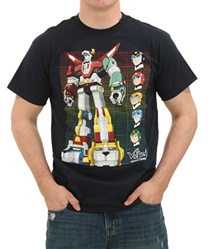 Voltron Grid Adult Navy T-Shirt