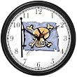 Pirate Skull & Crossbones Flag - Pirate Theme Wall Clock by WatchBuddy Timepieces (White Frame)