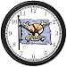 Pirate Skull & Crossbones Flag - Pirate Theme Wall Clock by WatchBuddy Timepieces (Slate Blue Frame)