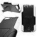 CoverON® Kickstand Hard + Soft Dual Layer Hybrid Case for BLU Life One X L132L - Black Hard Plastic + White Soft Silicone