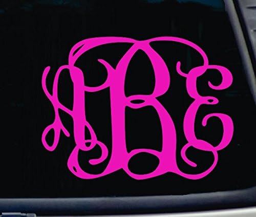 Custom Monogram Initials Intertwined Diecut Decal Car,Laptop,&amp; More
