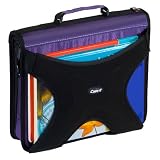 51x0DXvII5L. SL160  Case it W350,  2 Inch Round Ring Zipper Binder with Book Holder on Front, 1 unit,Purple, Size   13 X 12 X 3 inch