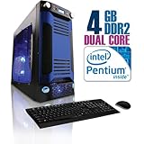 CybertronPC X-Sniper SINN4120BUBUL, Black/Blue, Intel Pentium Dual-Core (2. ....