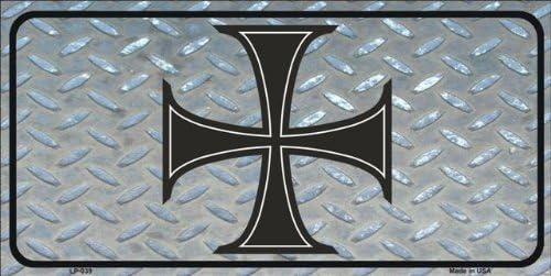 Maltese Cross, West Coast Choppers Metal License Plate Tag