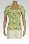 Print Lt Wt Microfine Jersey short sleeve Square Neckline with Hotfix 24"