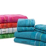 6pc Cotton Bath Towel Set, Lime by 