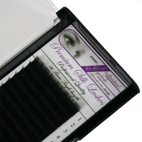 Individual Eyelash Extensions / Silk Eyelash Extension C Curl 0.25mm 10mm 12mm Single Length