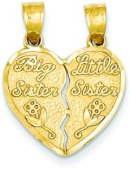 14K Gold Break Apart Big Sister & Little Sister Charm