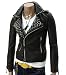 Mens Casual Studded Bomber Jacket BLACK L (017D)