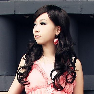 HI GIRL New Sexy Ladies Long Black Curly Wavy Natural Hair Women Wigs / Wig Cap About 26inch/70cm #35