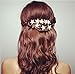 Crystal Starfish Hair Pins Jewel in Silver Tone for Women Girl Bridal Wedding Bouquet Prom and Beach Theme Party (Set of 6)