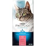 Purina Pro Plan Dry Cat Food, Focus, Adult Indoor Care Salmon and Rice Formula, 3.5-Pound Bag, Pack of 1