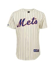 Sports: MLB New York Mets Home Replica Baseball Youth Jersey, Ivory/Royal, Small - Majestic