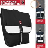 【CHROME BACK PACK/Ｌサイズ】バッグパック BACKBONE　BK/WH 左かけの画像