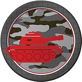 Operation Camo Luncheon Plate 7" round (8) Camouflage Party Supplies