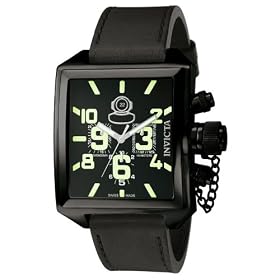Invicta Men's Signature Collection Russian Diver Black Ionic-Plated Chronograph Watch #7185