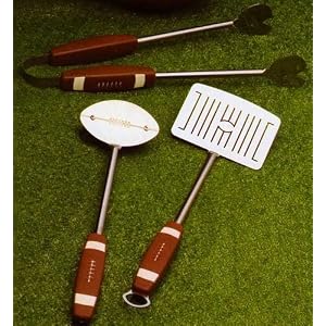 Charcoal Companion 3-Piece Football Barbecue Tool Set by 