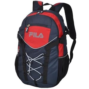 Fila Blade Unisex Backpack School Bag - FEU037 - Navy/Red - Navy, Red