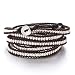 Valentines Day Gifts Stunning Silver Planted Wrap Bracelet On Brown Leather Valentines Day Gifts Stunning Silver Planted Wrap Bracelet On Brown Leather
