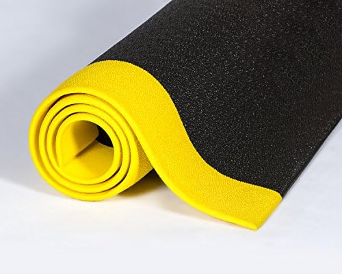 Comfort King 3'x5' Black/Yellow Anti-Fatigue Ergonomic Commercial Floor Mat