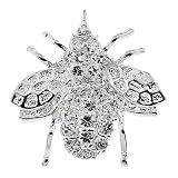 Fly Cubic Zirconia Diamond Sterling Silver Pin/Pendant