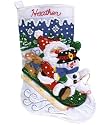Janlynn Christmas Fun Stocking Felt Applique Kit