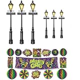 Mardi Gras Decor & Street Light Props Party Accessory (1 count) (21/Pkg)