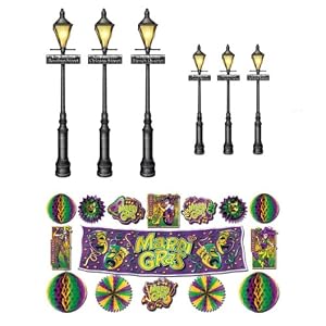 Mardi Gras decor and street lights Mardi Gras decor and street lights