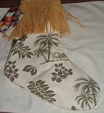 TROPICAL PALM TREES HAWAIIAN CHRISTMAS STOCKING