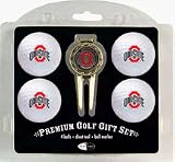 Ohio State Buckeyes 4 Golf Balls/Divot Tool/Ball Marker Gift Set