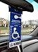 JL Safety Mirortag Silver - a Novel Holder for Louisiana & Indiana Handicap Parking Placard & Other Hang Tag Permits. Magnetically Display & Remove Your Tag. Holder only, Tag not Included
