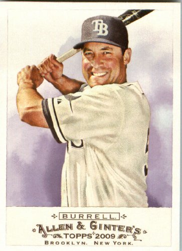 2009 Topps Allen & Ginter Baseball Card #334 Pat Burrell Tampa Bay Rays (SHORT PRINT) - MINT Condition - Shipped In Protective ScrewDown Display Case!