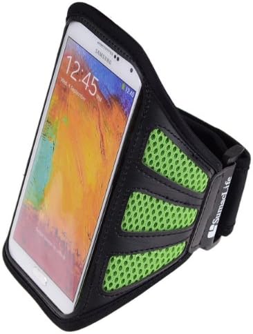 SumacLife Mesh Workout Armband for Alcatel OneTouch Series Smartphones (Green)