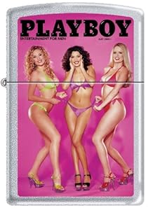 Zippo Playboy July 2002 Cover Satin Chrome Windproof Lighter NEW RARE