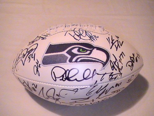 2011 Seattle Seahawks Team Signed Autographed Logo Football Coa + Hologram