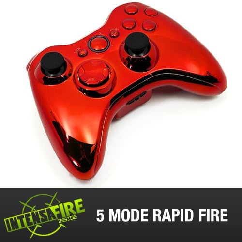 Xbox 360 Modded Controller Rapid Fire Wireless Red Chrome