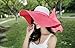 Vbiger Anti-uv Straw Large Wide Brim summer Beach Sun Hat With Bowknot (Watermelon Red)