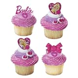 Official Crispie Sweets Cupcake Topper KIT Barbie w  Dusting Sugar Sampler   Bonus Card 24 Rings Eligible for Amazon Prime!
